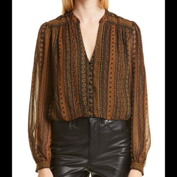 Veronica Beard Tops - Veronica Beard Astro Paisley Mixed blouse. Size 10